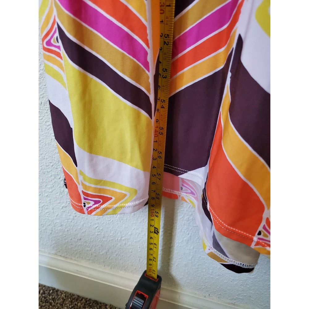 Trina Turk Womens Retro Print Maxi Dress Strappy Racerback Resort Wear L - Picture 8 of 11